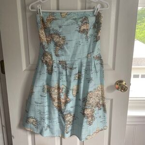Strapless Handmade Map Dress